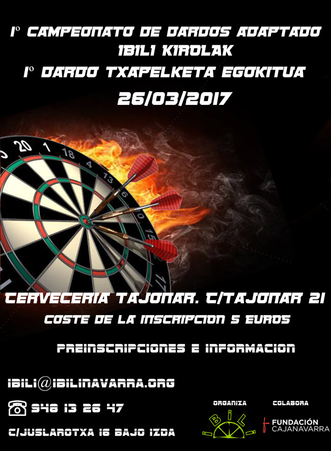 Primer Campeonato Navarro de Dardos en la Modalidad Adaptada